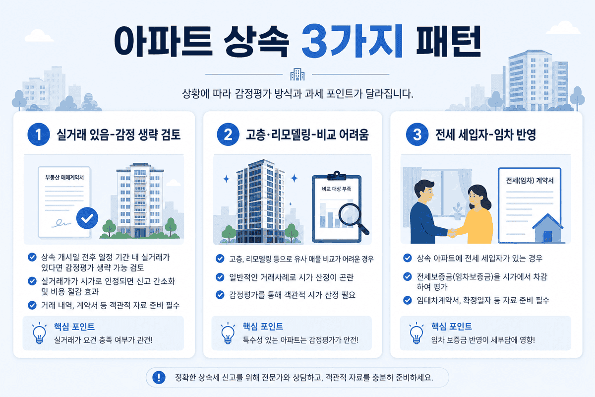 아파트 상속—세 가지 패턴