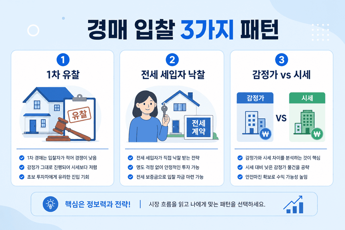 경매 입찰—세 가지 패턴