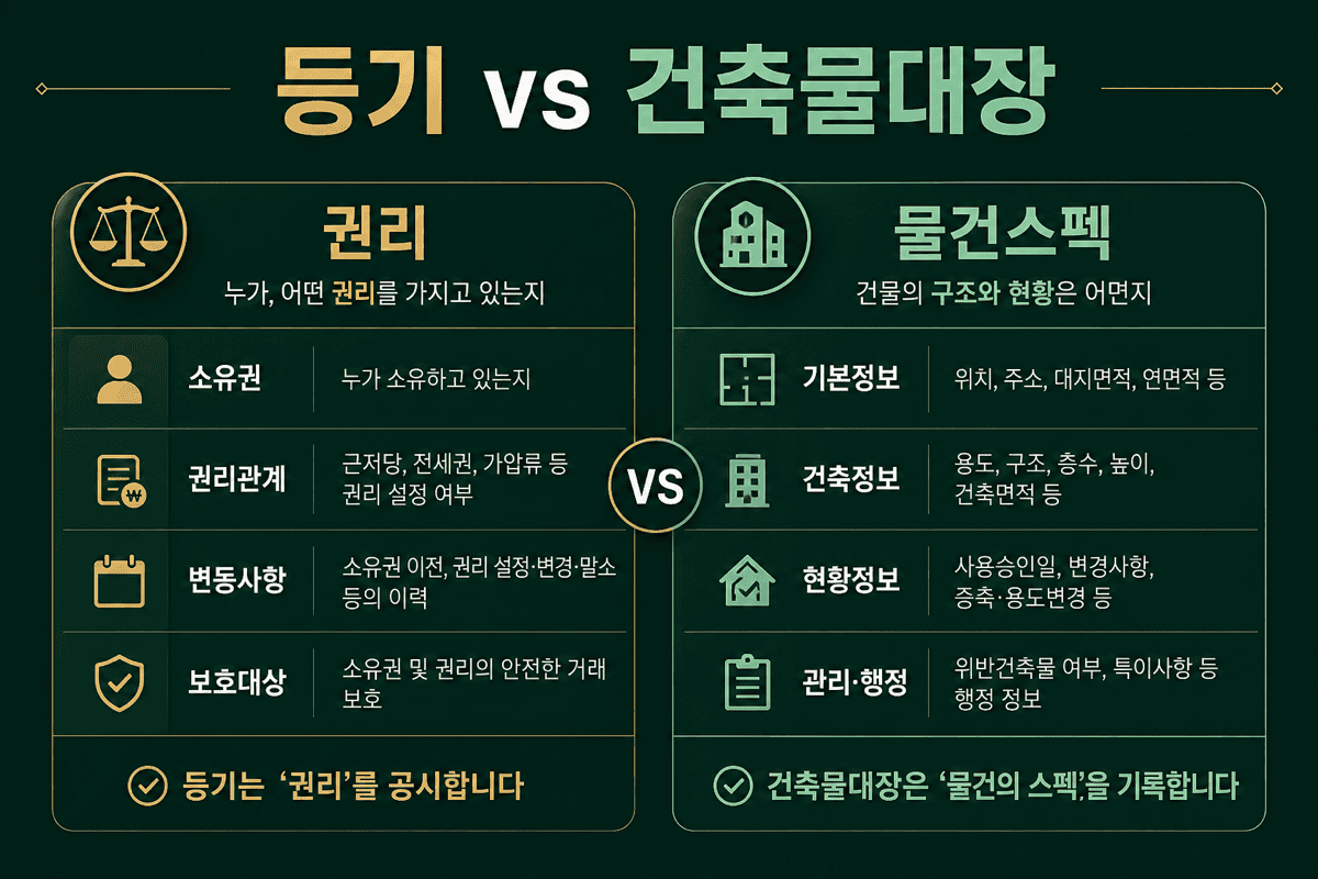 등기와 건축물대장—역할 분담