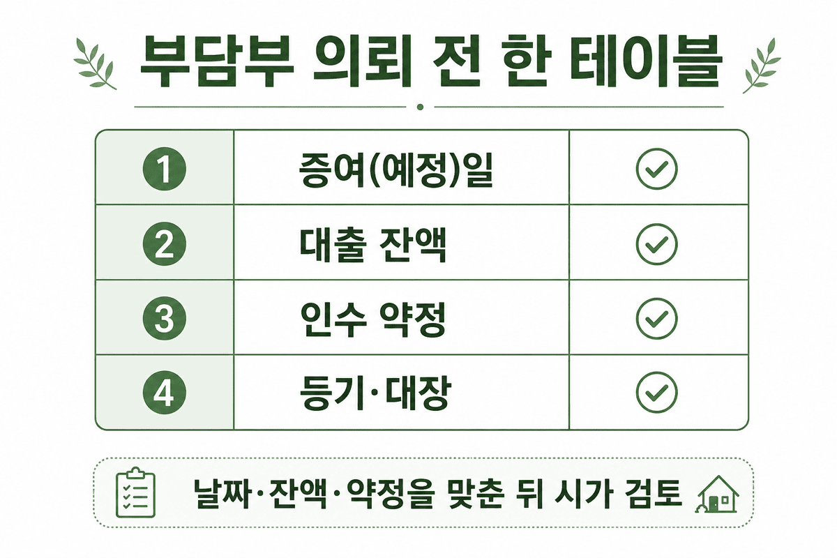 부담부증여 감정—시가와 채무를 맞추는 체크