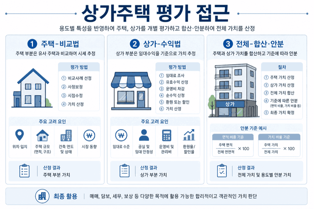 상가주택—평가 접근