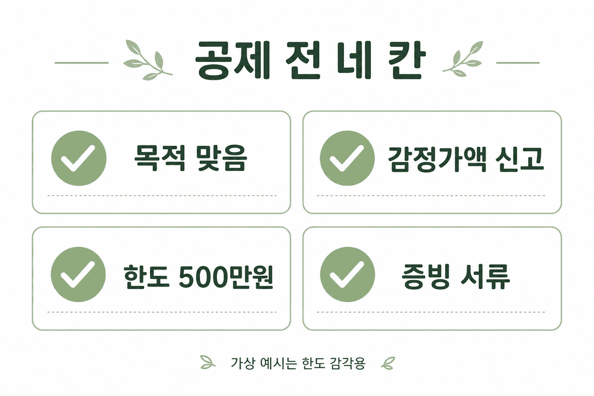 상속세 감정평가 수수료 공제—맞추면 되는 체크