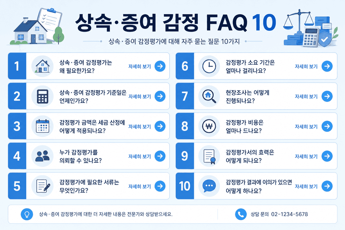 상속·증여 감정 FAQ—10문 10답
