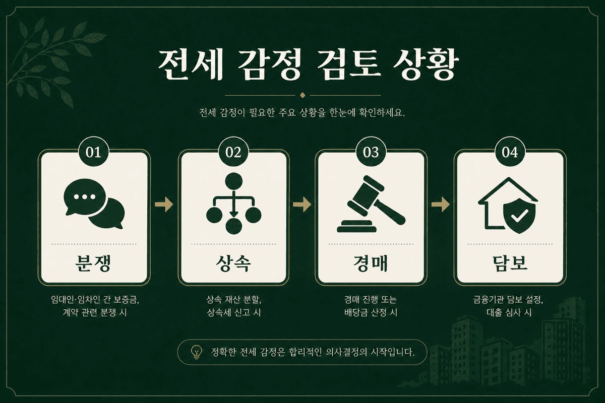 전세 보증금 감정평가—검토되는 상황