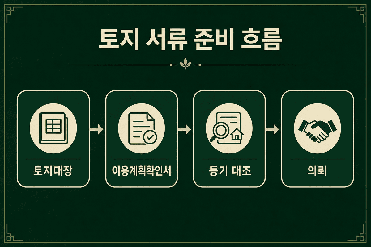 토지 감정평가 의뢰—서류 준비 흐름