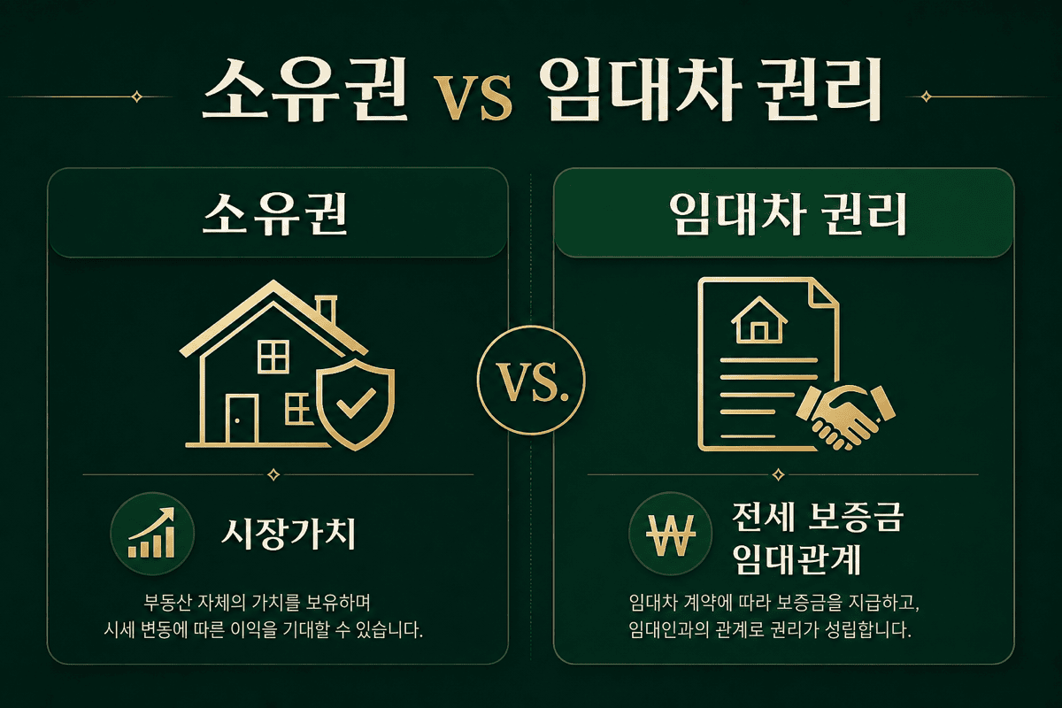 소유권 평가 vs 임대차 권리
