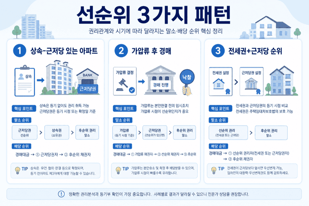 선순위—세 가지 패턴