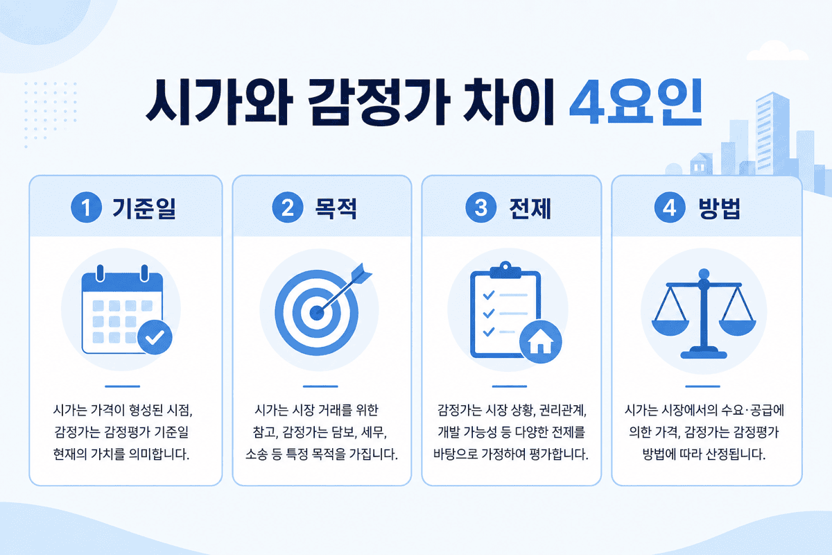 시가와 감정가—차이 4요인