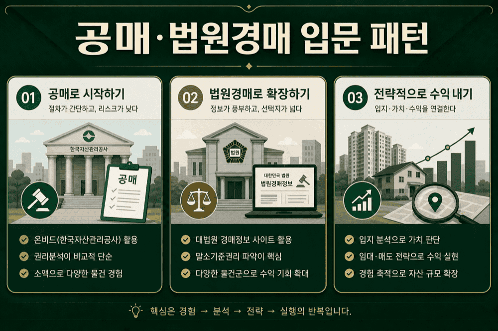 공매·법원경매—세 가지 입문 패턴