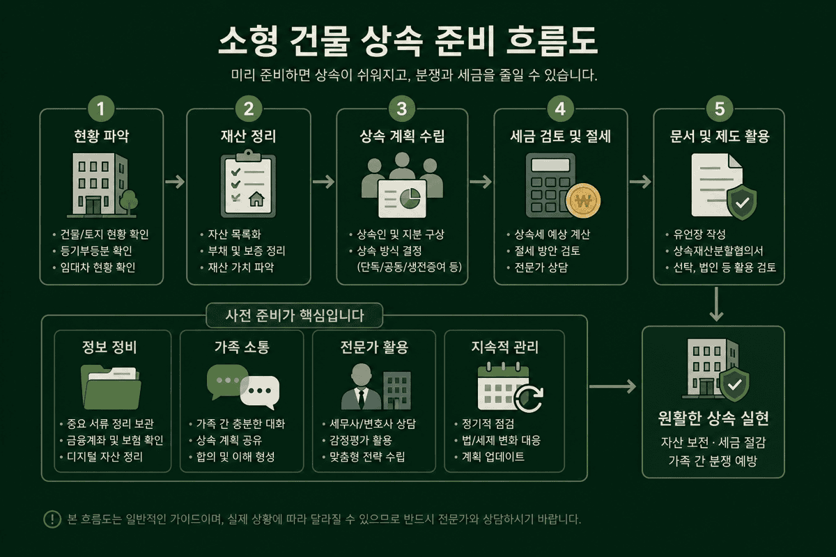 꼬마빌딩 상속—신고 전 확인 흐름