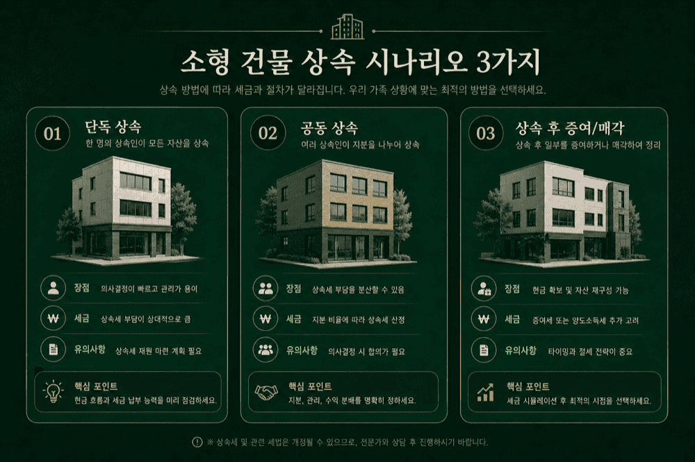 꼬마빌딩 상속—세 가지 패턴