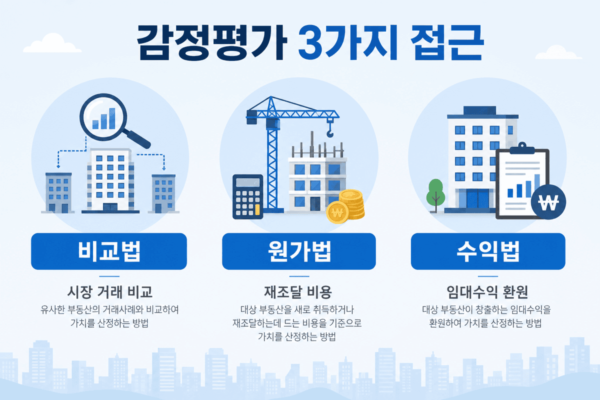 감정평가 3가지 접근